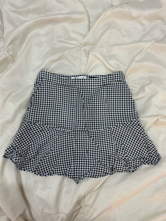 Hollister Dresses & Skirts - Hollister Black and White Gingham High-Rise Mini Skort